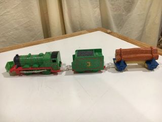 Motorized Snow Clearing Henry w/ Log Car for Thomas & Friends Trackmaster X9099 2