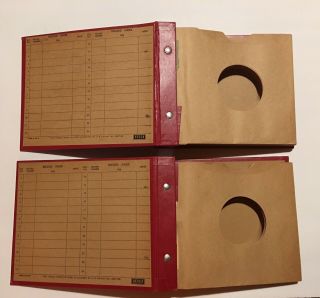 2 Vintage Decca 45 RPM Record Holders Album Case Binders Each Holds 24 RECORDS 3