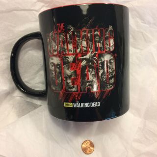 The Walking Dead Amc Large Oversized 20 Oz Coffee Mug Zombie Dweller Inside Euc