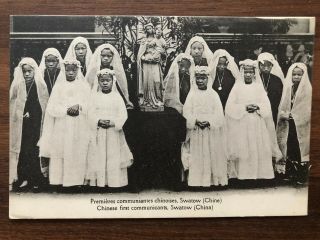 China Old Postcard Mission Chinese First Communicants Children Women Swatow