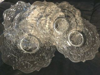 Mckee Glass Co Rock Crystal Five 9.  5 Inch Plates 1904 - 1944 Eapg Depression Glass
