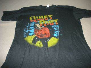 Rare Vintage 1983 Unsold Quiet Riot Rock T - Shirt - Large Good Condtion