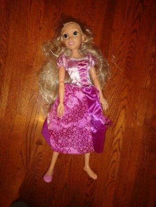 Disney Princess My Size Tangled Rapunzel Big 38 " Doll W/ Purple Dress -