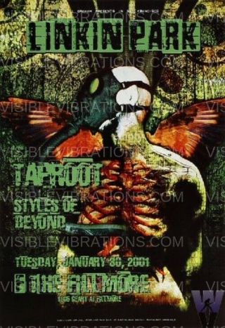 Linkin Park Concert Poster 2001 F - 436 Fillmore