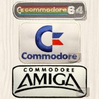 Commodore Patches Set Console Logo Amiga 64 Vintage Computer Arcade Embroidered