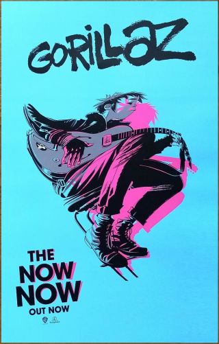 Gorillaz The Now Now 2018 Ltd Ed Rare Litho Poster,  Hip - Hop Pop Poster