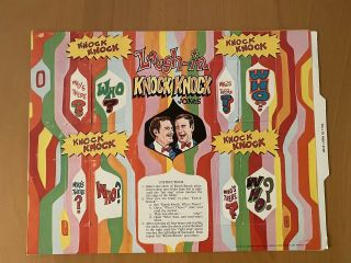 Rare Vintage Rowan & Martin’s Laugh - In Knock Knock Joke Promotional Item 1969