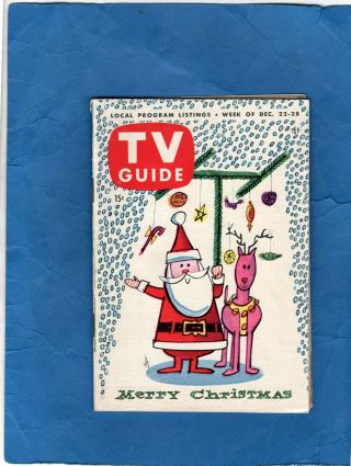 No Label 1956 Christmas Issue Philadelphia Tv Guide Brenda Lee Clooney Exmt