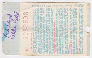 1977 Pink Floyd Soldier Field Chicago Concert Ticket Stub Bowl of Rock VTG 2