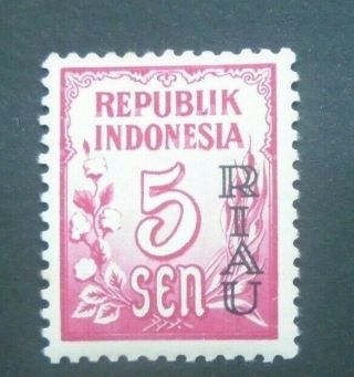 Early Indonesia IndonesiË Dutch Indies Riau Surch 5 Sen Vf Mnh W37.  22 0.  99$