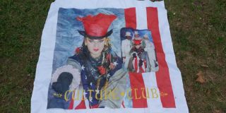 Huge Vtg Culture Club Boy George Concert Banner 1984 Wall Tapestry 45 " X48 " Flag