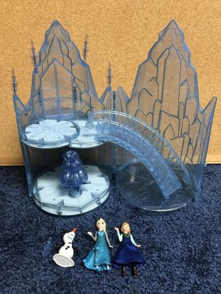 Disney Frozen Elsa Musical Ice Castle Play Set Anna Olaf - Plays “let It Go”