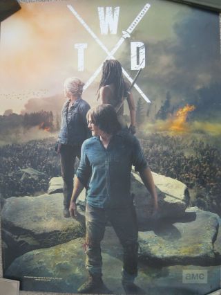 The Walking Dead Amc Season 10 2019 Promo Limited Edition Print Poster 18 " X 24 "