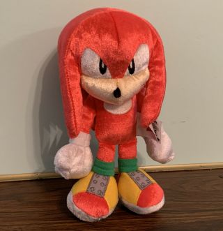 8 " Shiny Knuckles,  A Sonic The Hedgehog 25th Anniversary Plush Toy By Tomy ©sega
