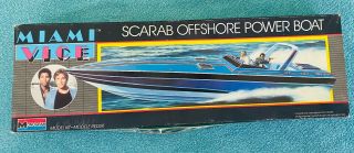 Miami Vice Scarab Offshore Power Boat Model Kit 3104 Monogram