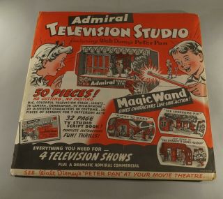 1953 Admiral Television Studio Walt Disney Peter Pan In Large Package