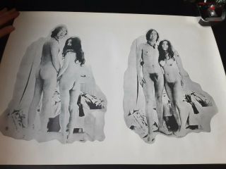 Vintage Music Poster - John Lennon And Yoko Ono Nude In Bedroom Beatles Rock