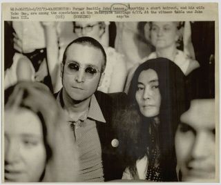 Beatles John Lennon And Yoko Ono Press Photo From June 1973