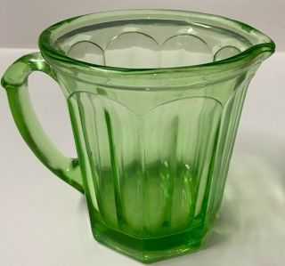 Vintage A & J Usa Green Depression Glass 4 Cup Pitcher - Great Shape:)