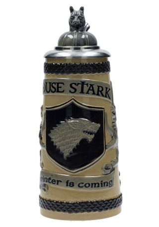 Game Of Thrones House Stark Ceramic Beer Stein (w/defect)