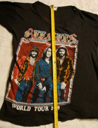 VINTAGE BEE GEES 1979 SPIRITS HAVING FLOWN NORTH AMERICAN TOUR T - SHIRT - SMALL 2