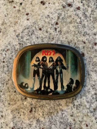 1977 Kiss Aucoin Love Gun Belt Buckle Vintage Pacifica Good Shape