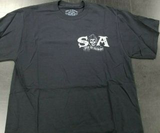Sons Of Anarchy Soa Left Chest Logo & Samcro Outlaw T - Shirt