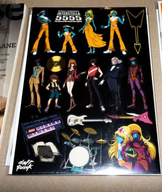 Daft Punk Interstella 5555 Rare Promo Sticker Sheet