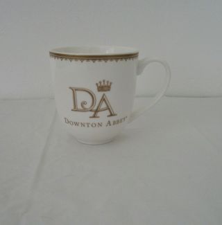 2014 Black Friday Promo Downton Abbey Coffee Mug 12oz White & Gold Cup