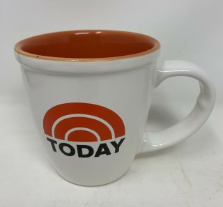 Nbc The Today Show Logo 4” Coffee Mug Cups - White & Orange - 2014