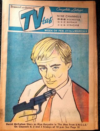 Man From Uncle Tv Tab Tv Guide David Mccallum Cover 1960 