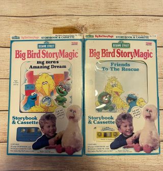 Vintage Sesame Street Big Bird Story Magic Storybook & Cassette