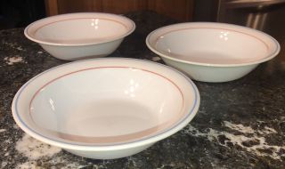 3 Corelle Country Cornflower Corning 7 - 1/4 " Cereal / Soup Bowls Vtg Made Usa