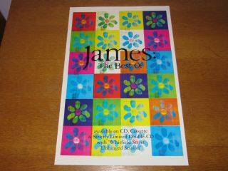 James - Best Of - 2 - Sided 1998 Uk Promo Poster (happy Mondays Madchester)