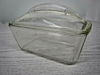 Vintage Westinghouse Loaf Pan Refrigerator Dish Clear Glass With Lid Meat Bread