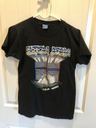 Men’s Vintage Elton John 1980 Tour Concert T Shirt Screen Stars Size M Medium