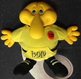 Froyd Yellow Plush 14 " Doll " I Believe In You " Stuffed Toy 1984 Carolynne Greene