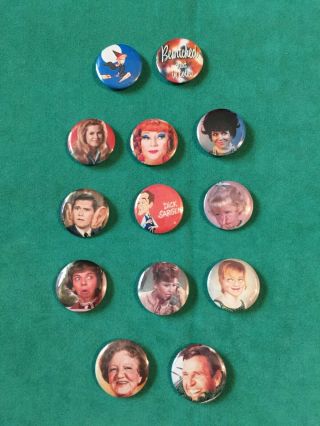 Bewitched Tv Series Set Of Thirteen 1 Inch Button Pins Endora Gladys Samantha