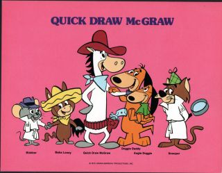 Hanna Barbera Style Guide Plate - Quick Draw Mcgraw & The Gang
