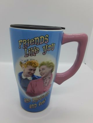 I Love Lucy Friends Like You 18 Oz Collectible Ceramic Travel Coffee Cup/mug