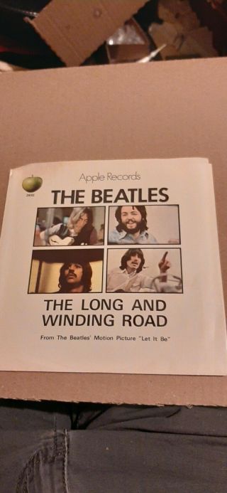 The Beatles " The Long And Winding Road " 1970 Apple Records 2832 Rock 45