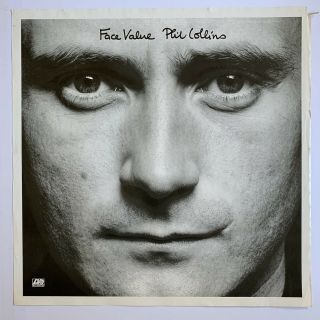 1981 Phil Collins Face Value Promotional Poster 24”x 24” Rock Genesis