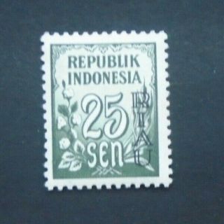 Early Riau Surcharge 25 Sen Vf Mnh Indonesia W9.  2 Start 0.  99$