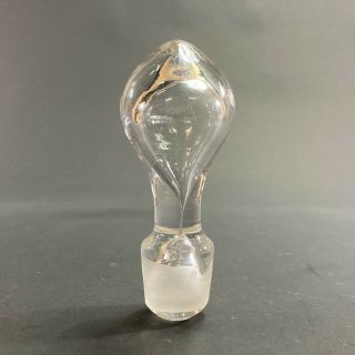 Fantastic Tall Large Vintage Clear Glass Decanter Bottle Replacement Stopper 13