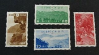 Nystamps Japan Stamp 320//323 Og Nh $30 N13y338