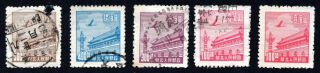 North China 1949 Group Of Stamps Mi 67,  69 - 71 Mng/used Cv=16€