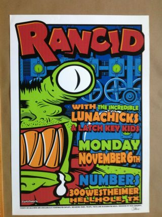 Rancid / Lunachicks Psychedelic Era Concert Poster