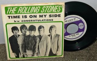 The Rolling Stones 1964 45 Rpm W Picture Sleeve Time Is On My Side - Brian Jones