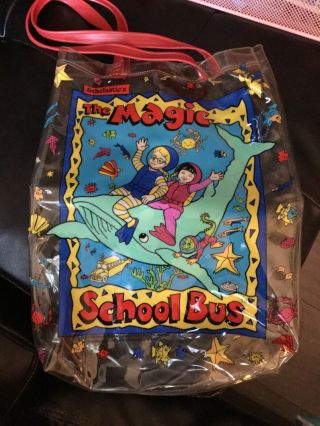 Vintage 1995 The Magic School Bus Pvc Tote Bag
