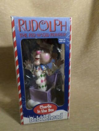 Toysite Charlie In The Box Rudolph Reindeer Christmas Bobblehead 2002 W/box